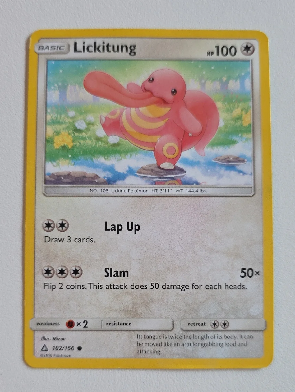 Pokemon Lickitung And Lickilicky Card